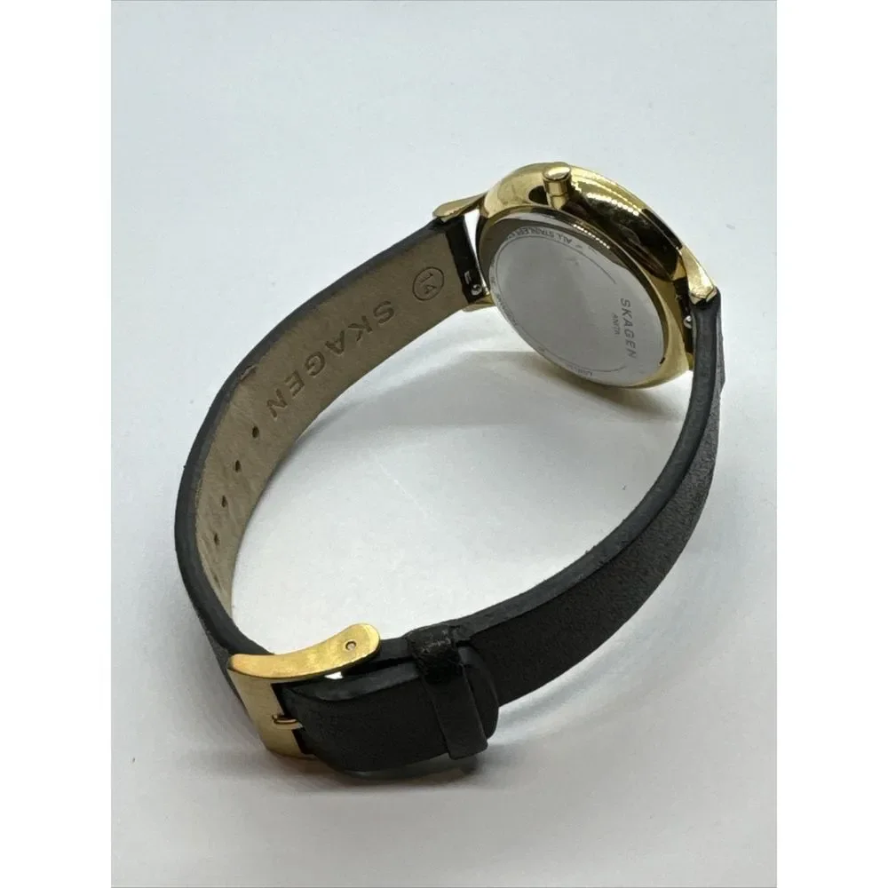 Skagen Anita SKW2671 Women's Black Leather Analog Dial Quartz Wrist Watch JNA940